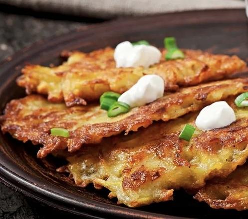 Мини дранники со сметанным кремом